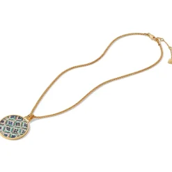 Iznik Cintamani Enamel Pendant Necklace