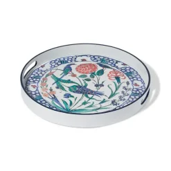 Iznik Garden Round Lacquer Tray