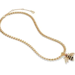 Jeweled Bee Pendant Necklace