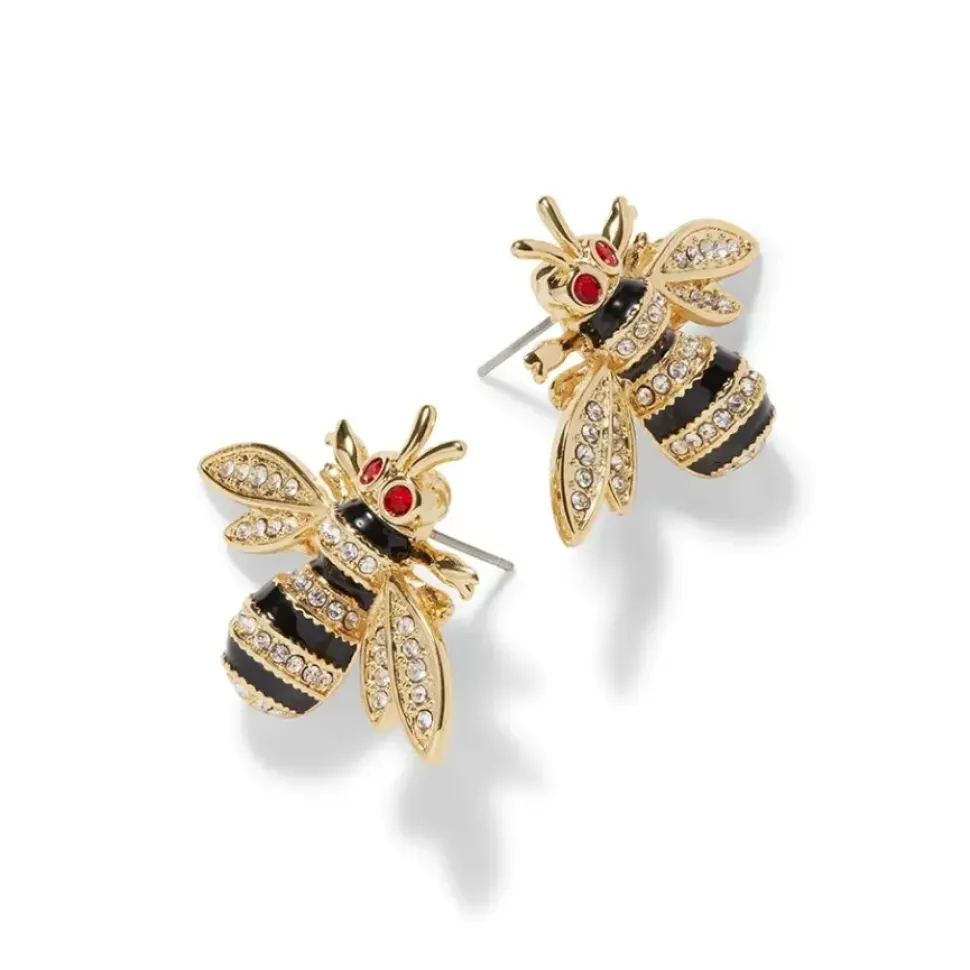 Jeweled Bee Stud Earrings