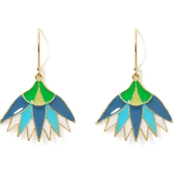Lotus Blossom Drop Earrings