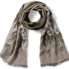 Louis C. Tiffany Gladioli Wool-Blend Shawl