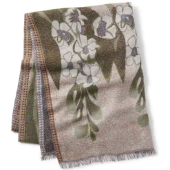 Louis C. Tiffany Gladioli Wool-Blend Shawl