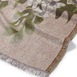 Louis C. Tiffany Gladioli Wool-Blend Shawl