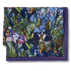 Louis C. Tiffany Irises Oblong Silk Scarf