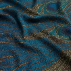 Louis C. Tiffany Peacock Feather Wool-Blend Shawl