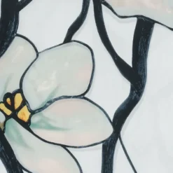 Louis C. Tiffany White Magnolia Oblong Silk Scarf