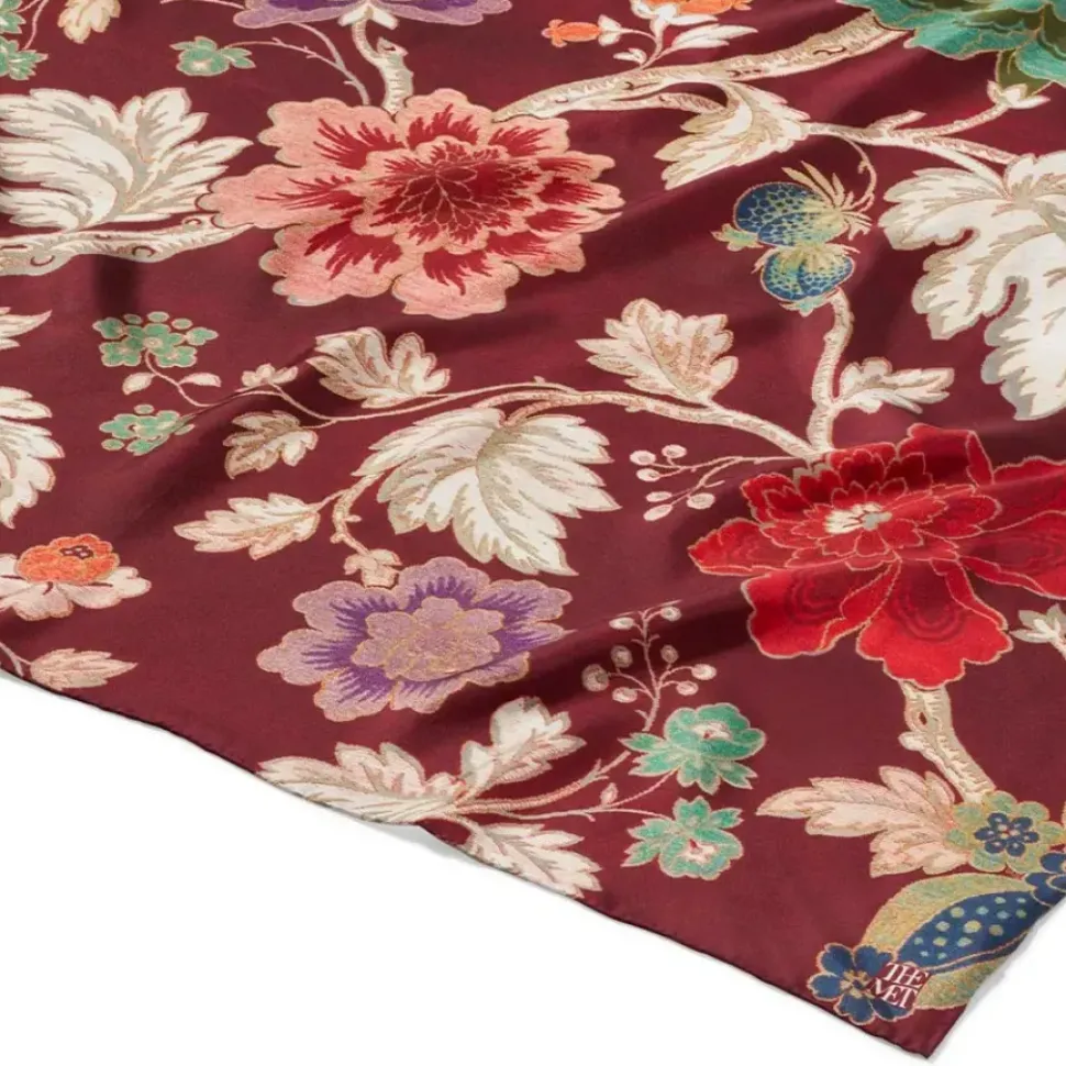 Lyon Floral Square Silk Scarf