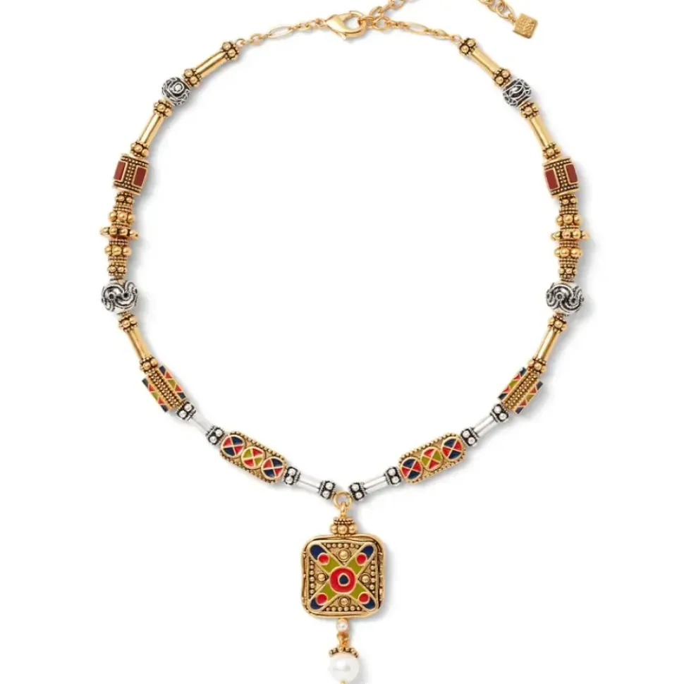 Medieval Byzantine Statement Necklace And Drop Earrings Set