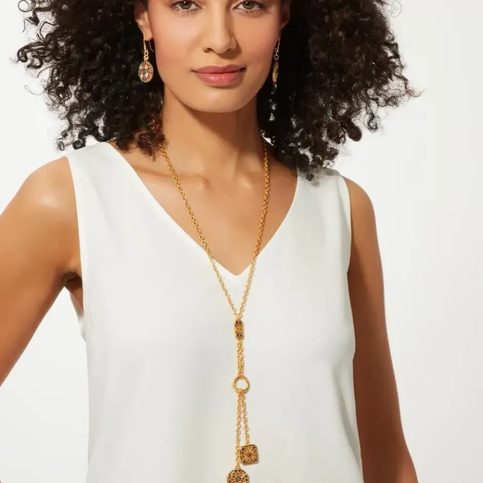 Medieval Byzantine T-Bar Lariat Necklace