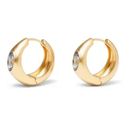 Medieval Stone Hoop Earrings