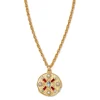 Medieval Stone Medallion Pendant Necklace