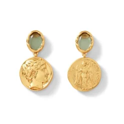 Mediterranean Coin Drop Earrings