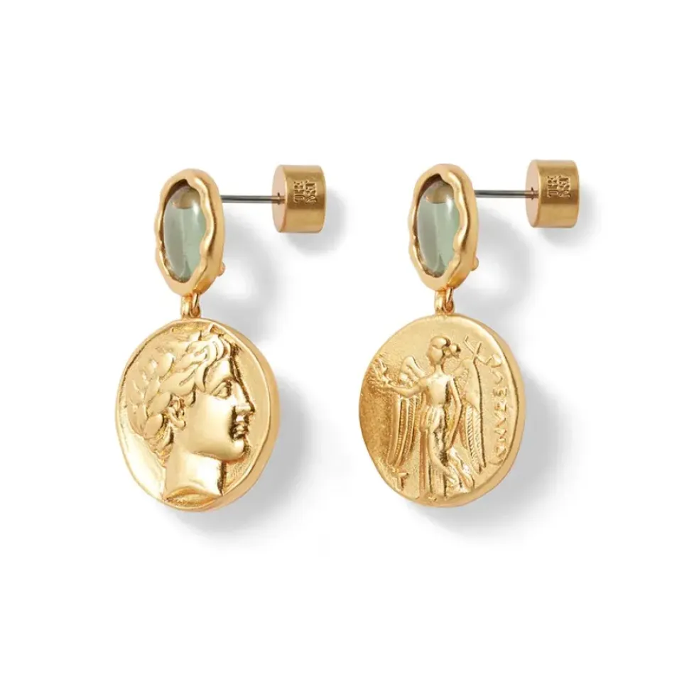 Mediterranean Coin Drop Earrings