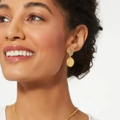 Mediterranean Coin Drop Earrings