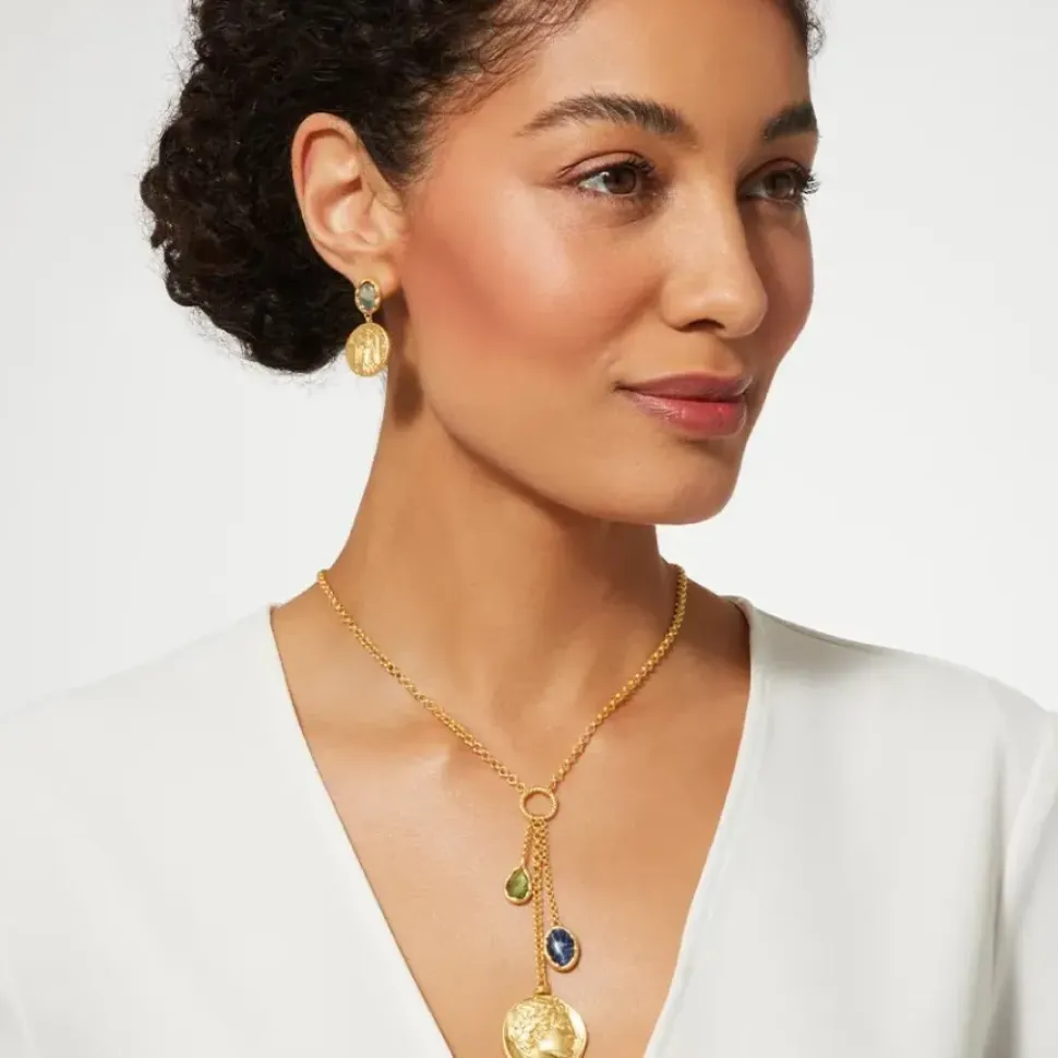 Mediterranean Coin Drop Earrings