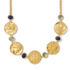 Mediterranean Coin Statement Necklace