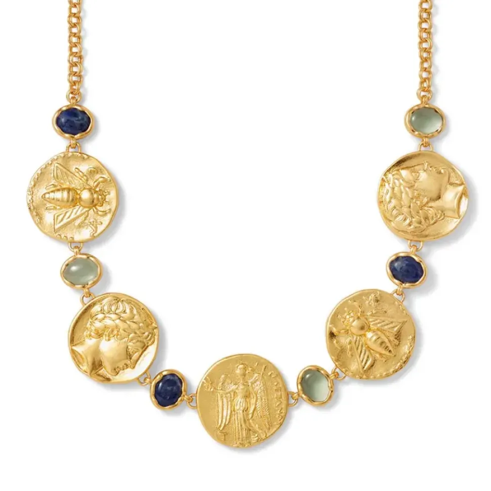 Mediterranean Coin Statement Necklace