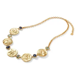 Mediterranean Coin Statement Necklace