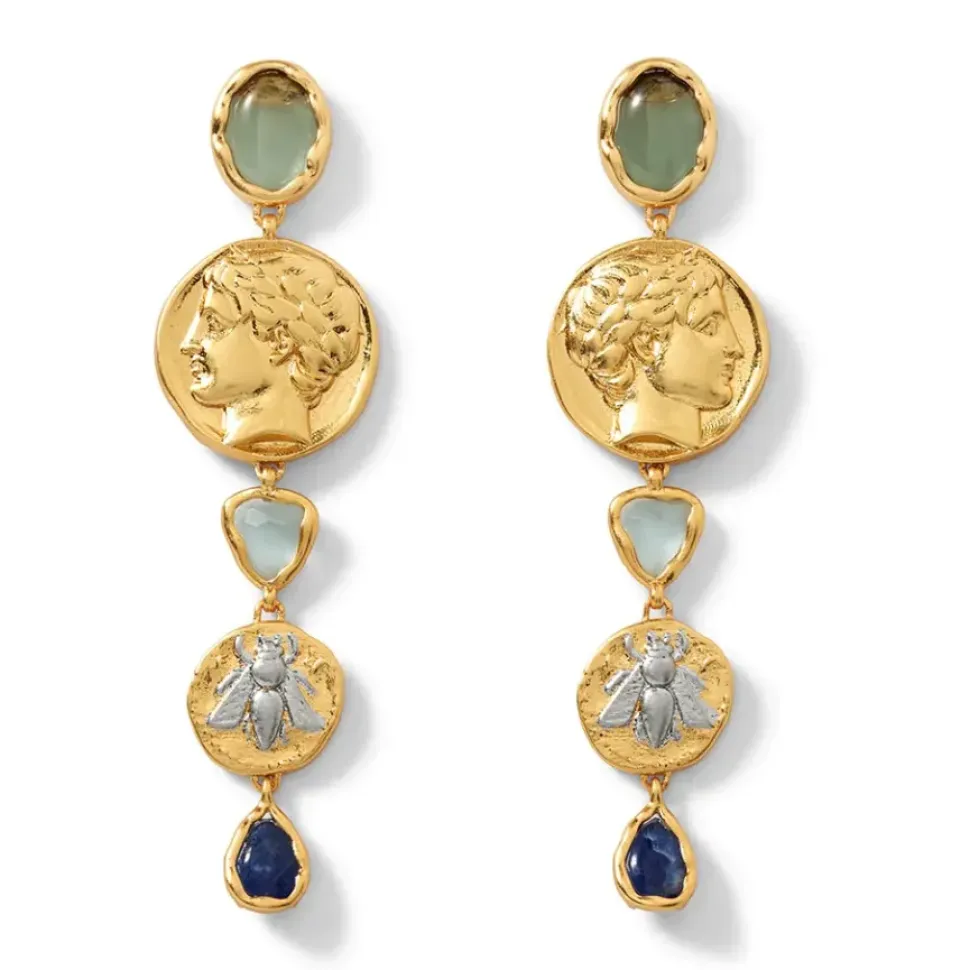 Mediterranean Coin Statement Earrings