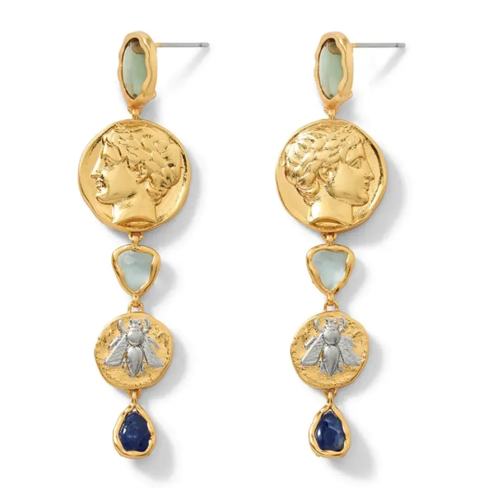 Mediterranean Coin Statement Earrings