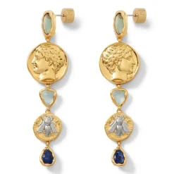 Mediterranean Coin Statement Earrings