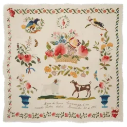 Mexican Sampler Square Cashmere-Blend Scarf