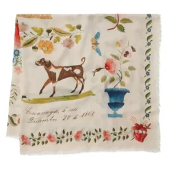 Mexican Sampler Square Cashmere-Blend Scarf