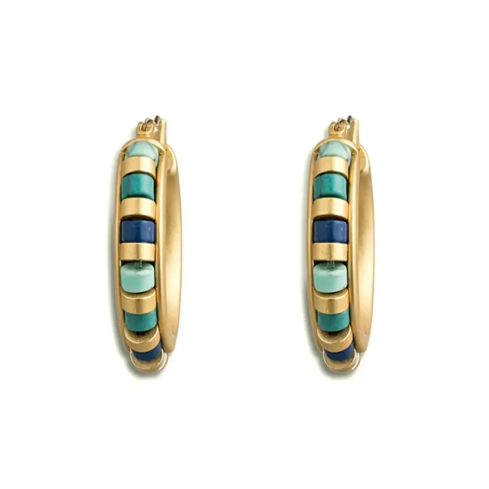 Middle Kingdom Cylindrical Bead Earrings