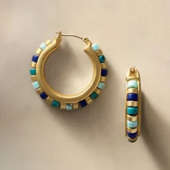 Middle Kingdom Cylindrical Bead Earrings