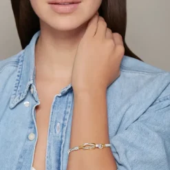 Middle Kingdom Knot Two-Tone Bracelet