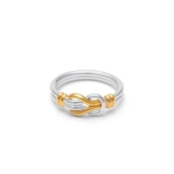 Middle Kingdom Knot Two-Tone Ring