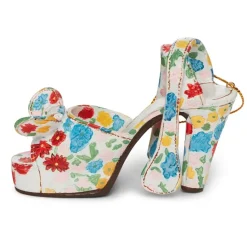 Mixed Flora Platform Sandal Shoe Ornament