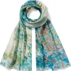 Monet Garden At Argenteuil Oblong Silk Scarf
