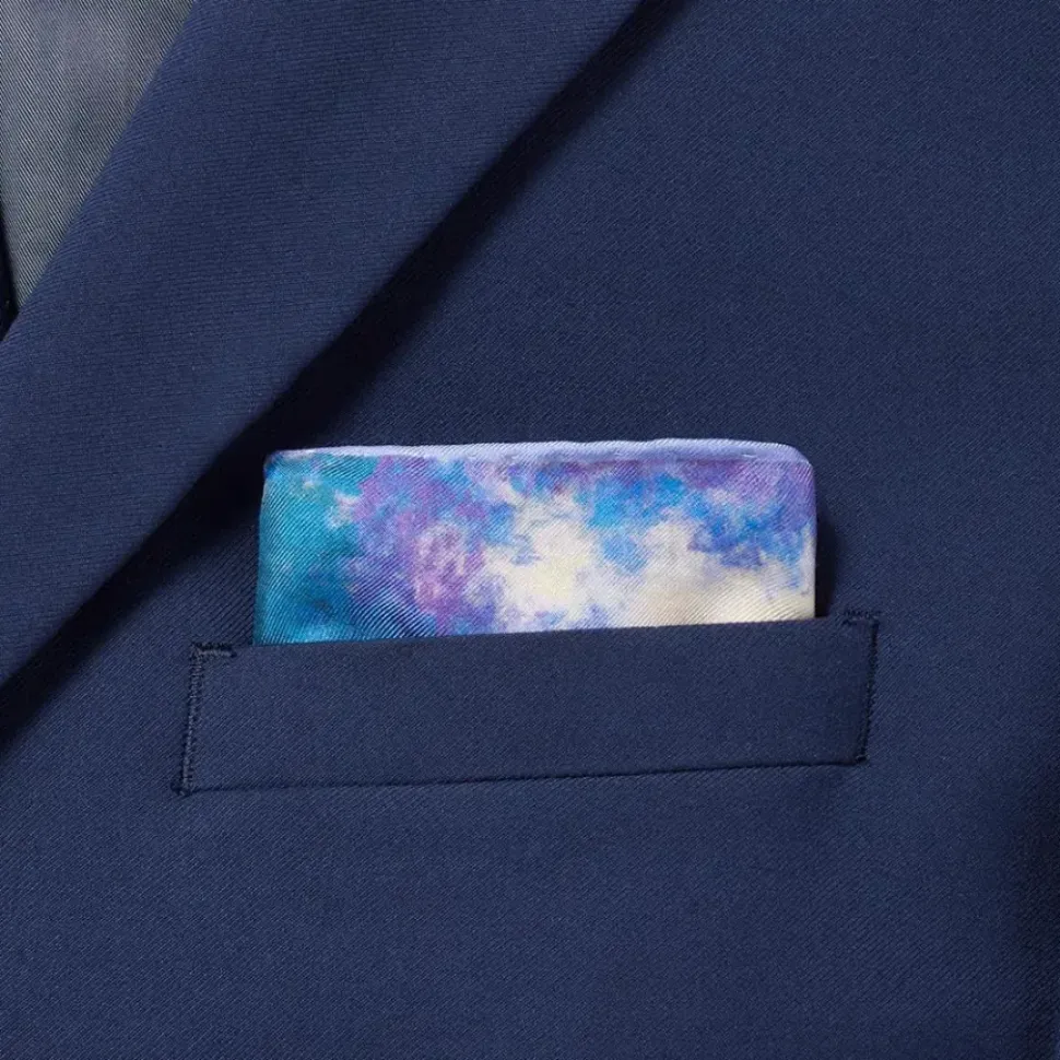 Monet Morning On The Seine Silk Pocket Square