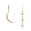 Moon And Stars Drop Earrings