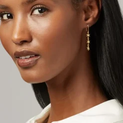 Moon And Stars Drop Earrings