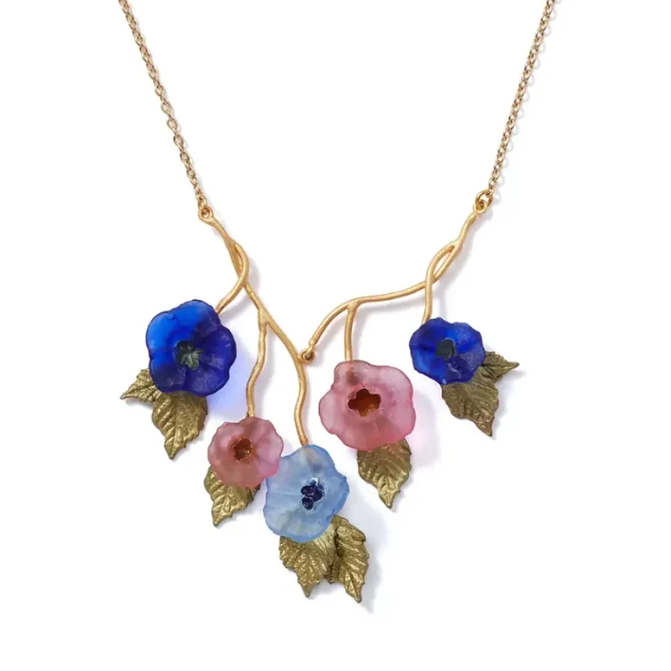 Morning Glories Bib Necklace