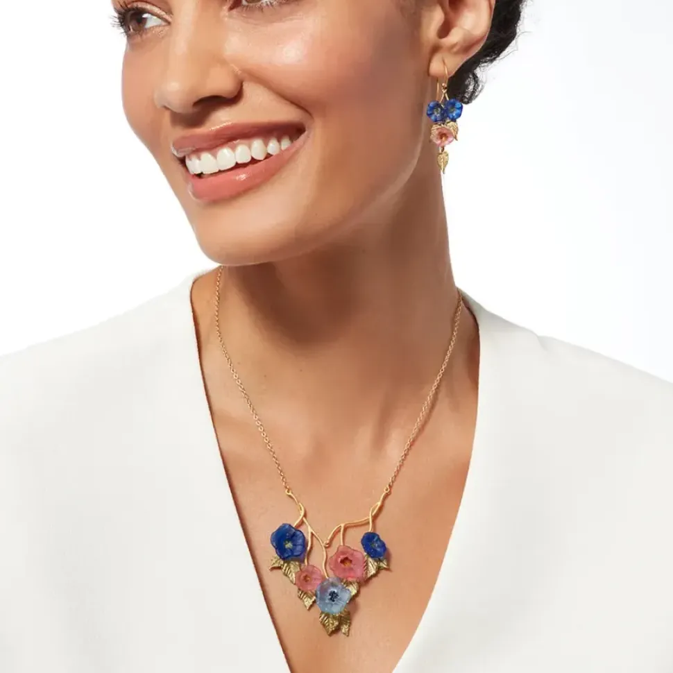 Morning Glories Bib Necklace