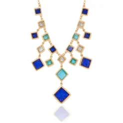 Mosaic Column Bib Necklace