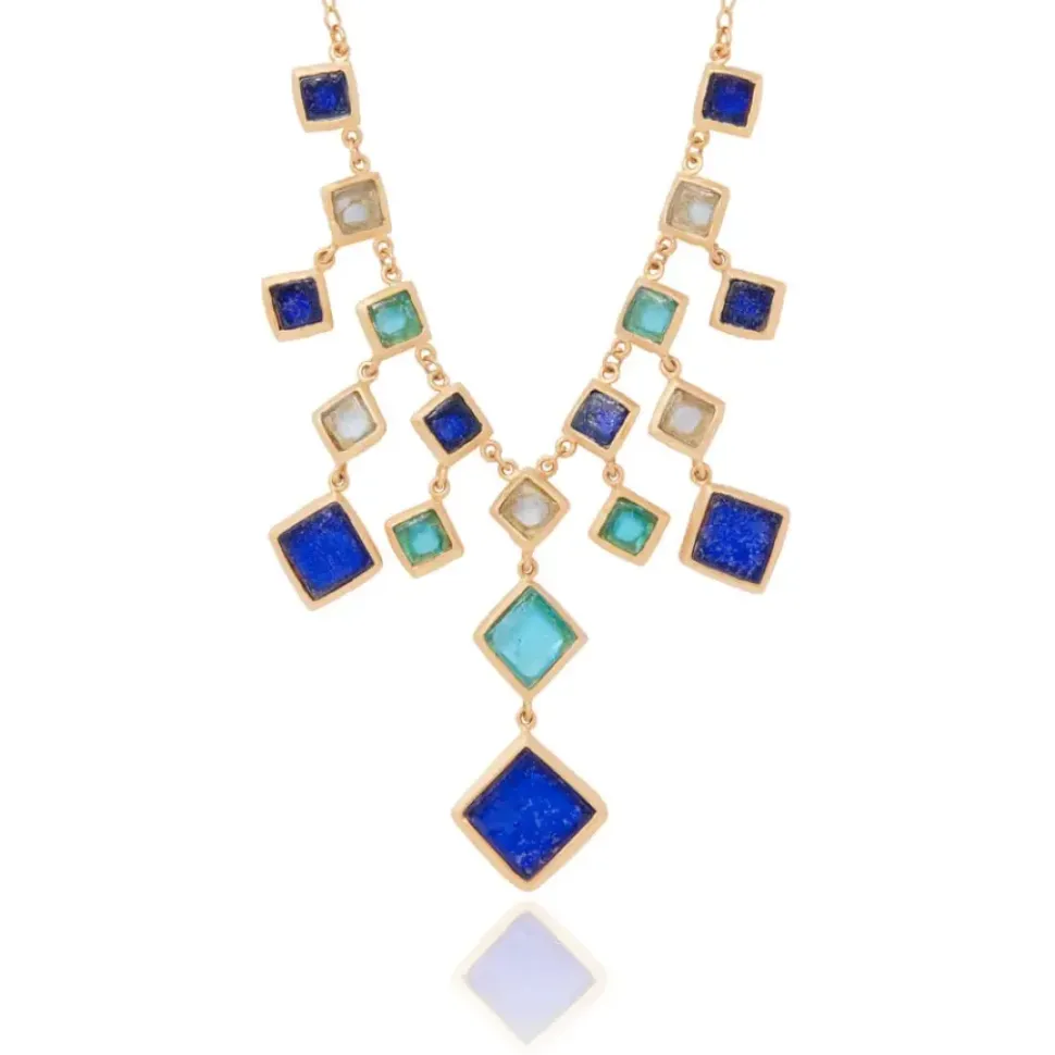 Mosaic Column Bib Necklace