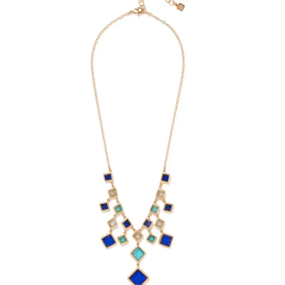 Mosaic Column Bib Necklace