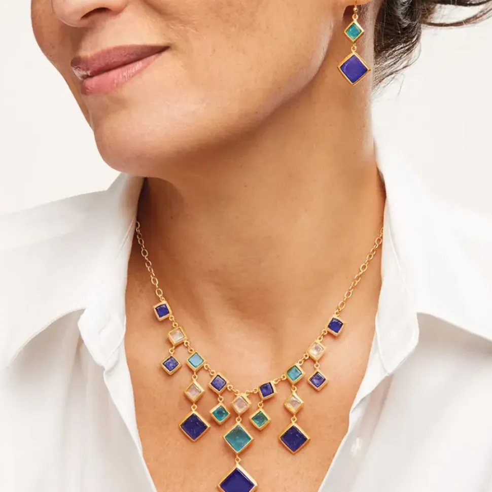Mosaic Column Bib Necklace