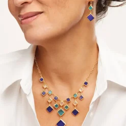 Mosaic Column Drop Earrings