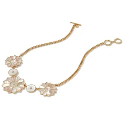 Mother-Of-Pearl Mosaic Statement Necklace