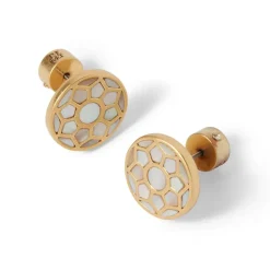 Mother-Of-Pearl Mosaic Stud Earrings