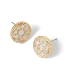Mother-Of-Pearl Mosaic Stud Earrings