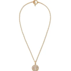 Mother-Of-Pearl Mosaic T-Bar Pendant Necklace