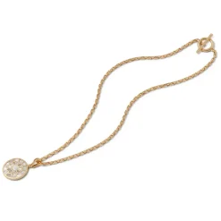 Mother-Of-Pearl Mosaic T-Bar Pendant Necklace