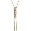 Mother-Of-Pearl Tile Double Lariat Necklace